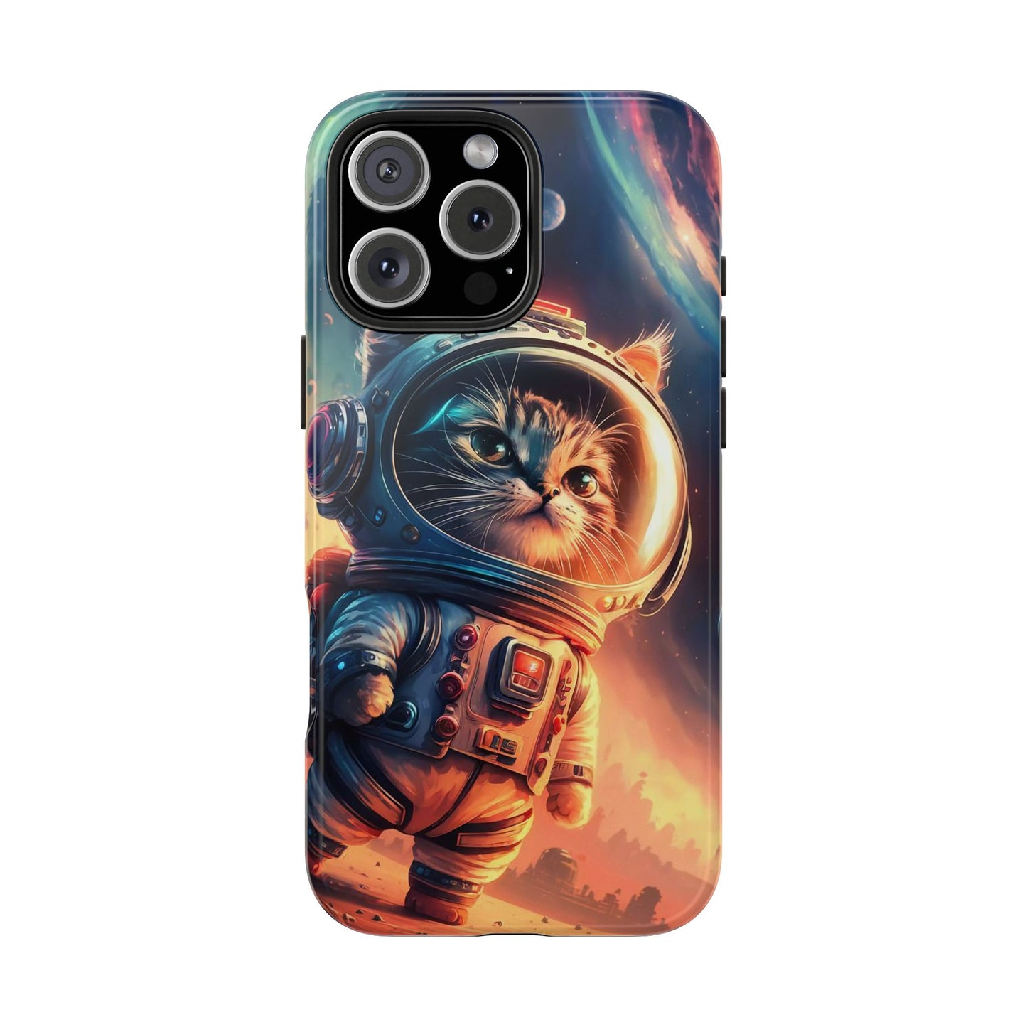 Cosmic Kitty Space Explorer Tough Phone Case