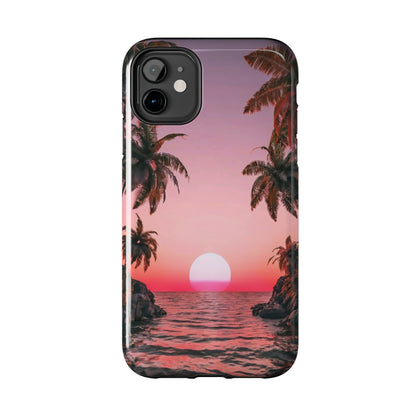 Golden Horizon Palm Sunset Tough Phone Case