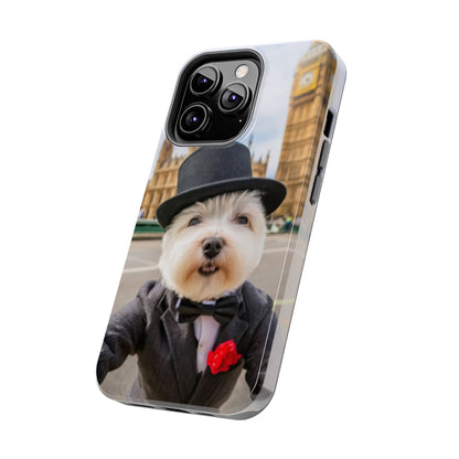 Dapper Maltese Selfie at Big Ben Tough Phone Case