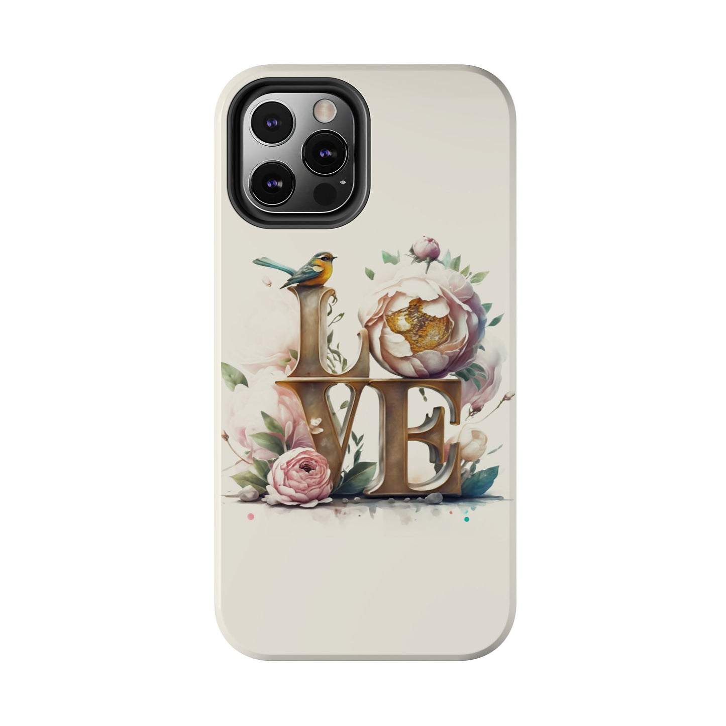 Lovebird and Bloom Watercolor Tough Phone Case