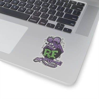 Mysterious Purple & Black Rat Fink Sticker