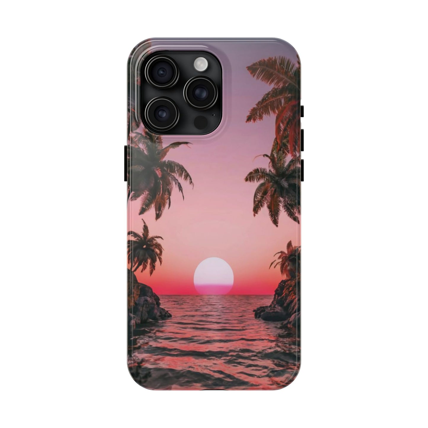 Golden Horizon Palm Sunset Tough Phone Case