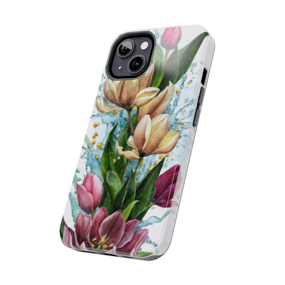 Blossom Splash Watercolor Floral Tough Phone Case