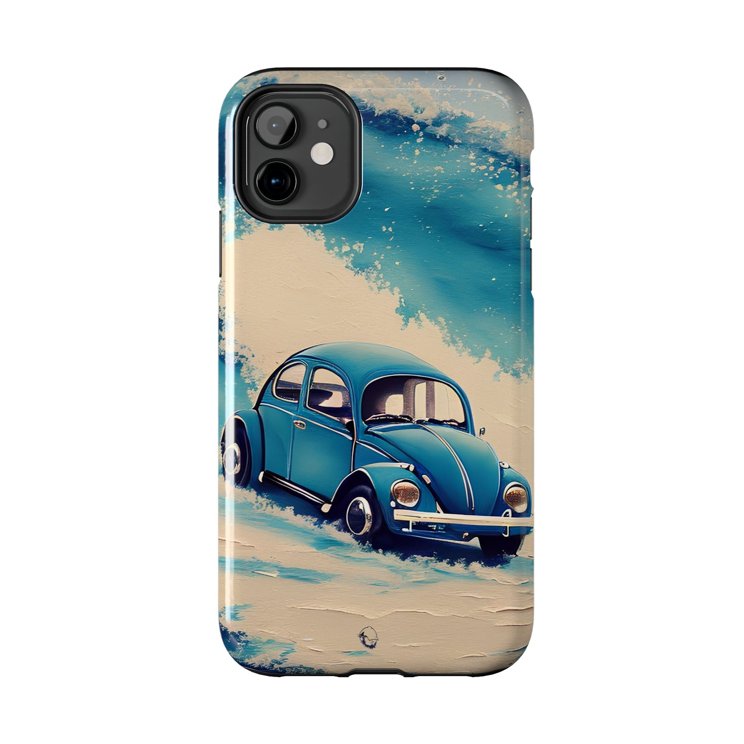 Wave Chasing Painted Blue VDub Beetle - Tough Phone Case