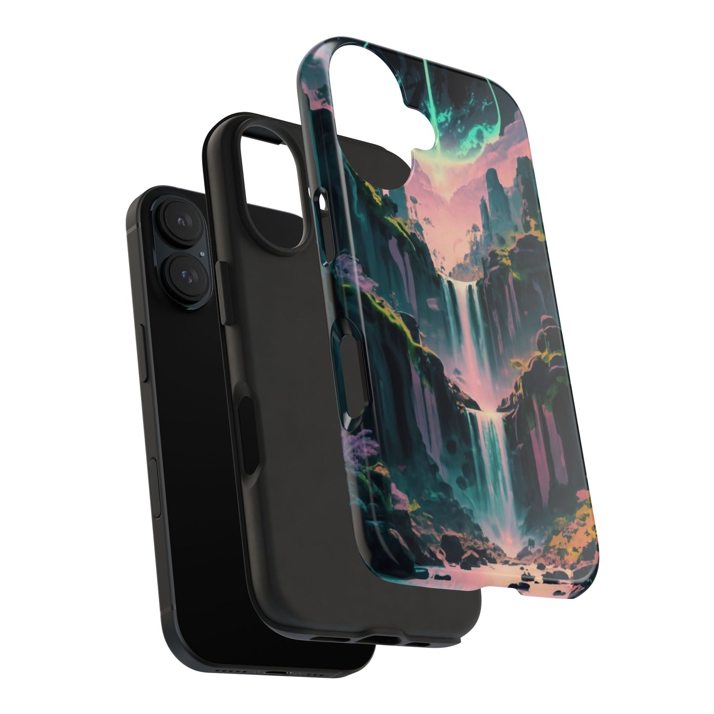 Moonfall Cascades Night View Tough Phone Case