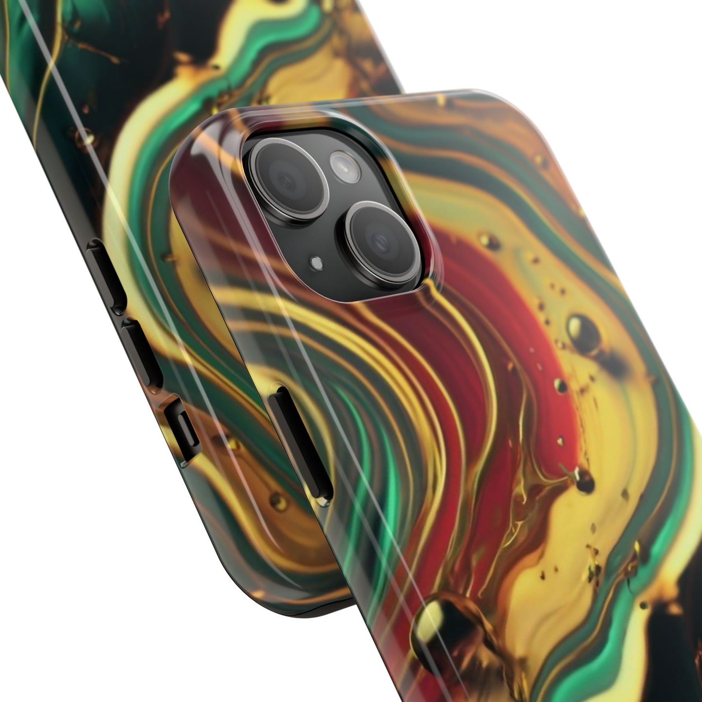 Golden Fluid Waves Defender Case