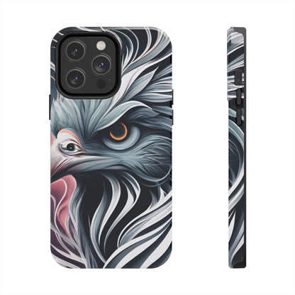 AviarySwirls Monochrome Bird Tough Phone Case