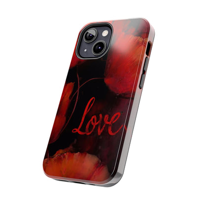 Crimson Love Blossoms Tough Phone Case