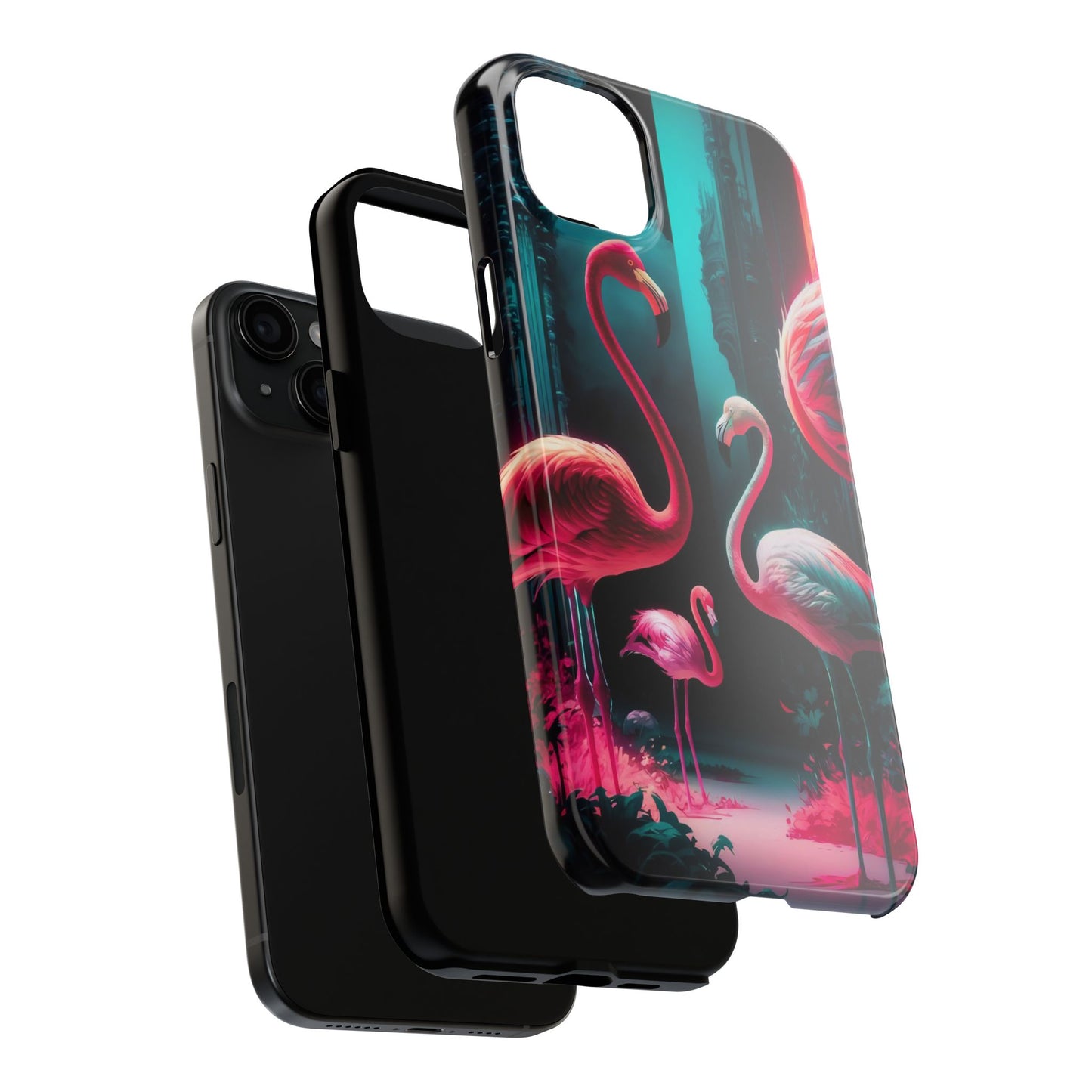 Vibrant Flamingo Gathering Tough Phone Case