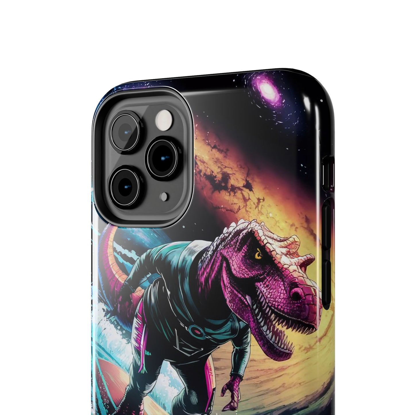 Cosmic T-Rex Surfer Tough Phone Case