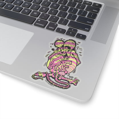 Metallic Swirl Rat Fink Sticker: Psychedelic Fusion