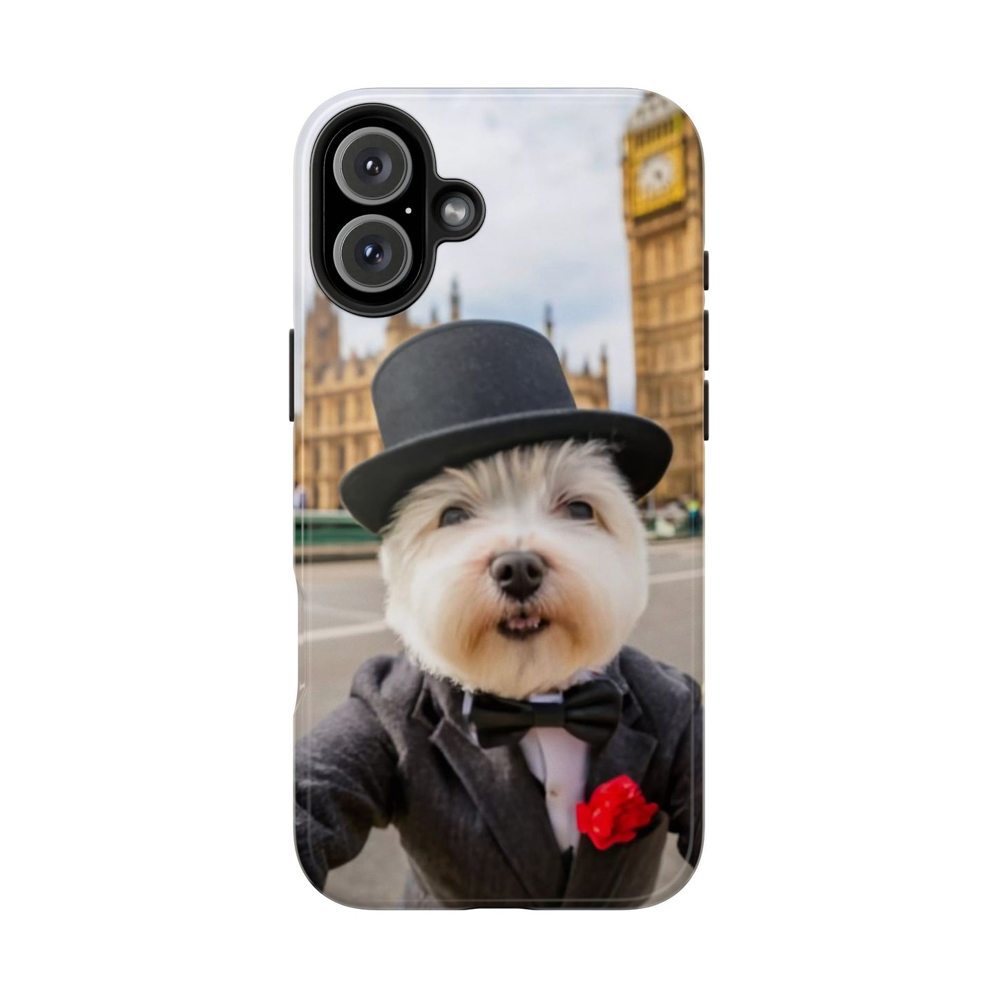 Dapper Maltese Selfie at Big Ben Tough Phone Case