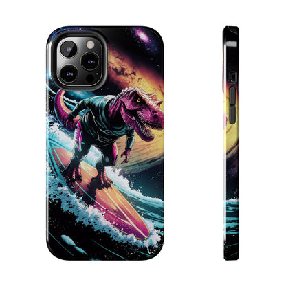 Cosmic T-Rex Surfer Tough Phone Case