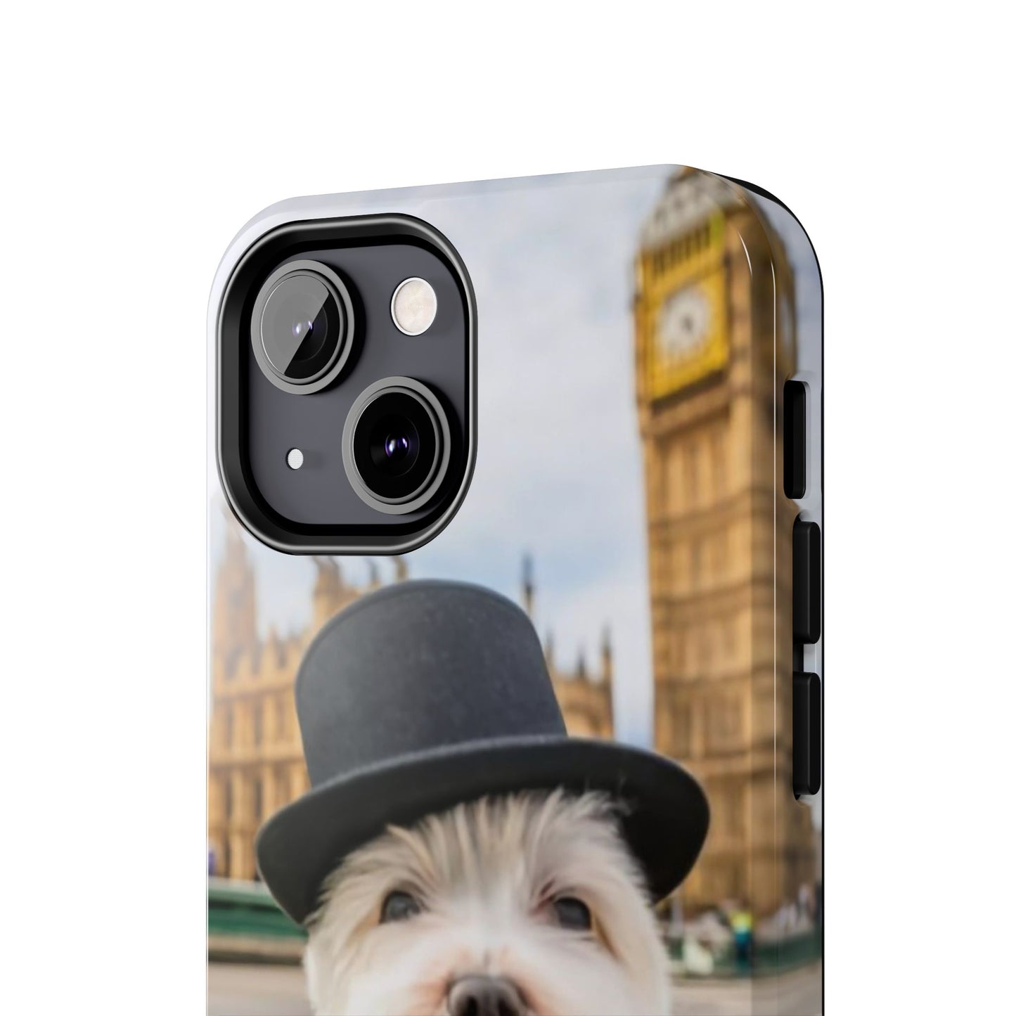 Dapper Maltese Selfie at Big Ben Tough Phone Case