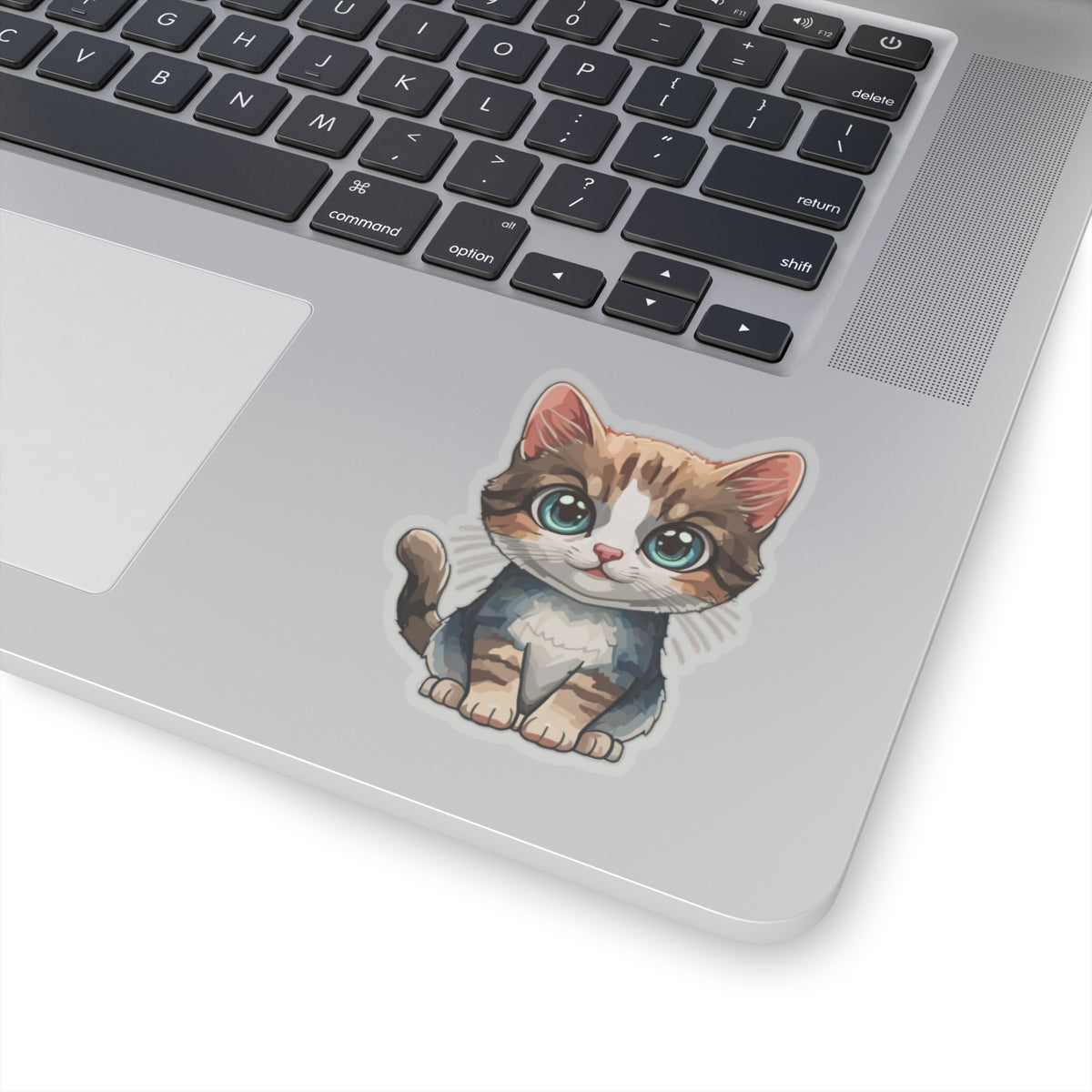 Sweet Kitty Watercolor Cartoon Sticker