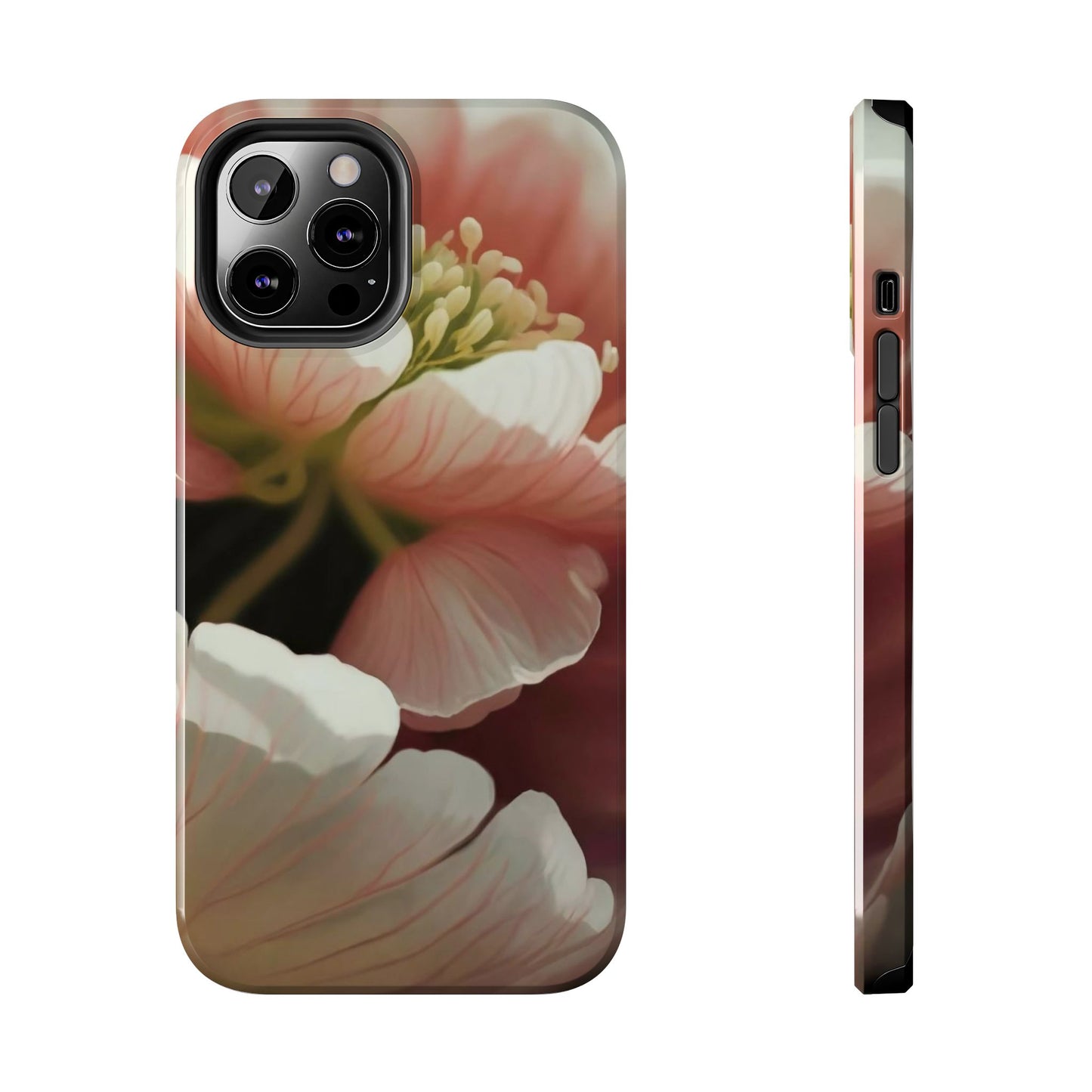 Pink Petal Watercolor Bloom Tough Phone Case