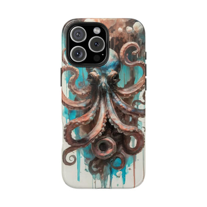 Serene Octopus Watercolor Tough Phone Case