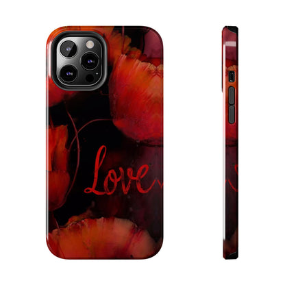 Crimson Love Blossoms Tough Phone Case