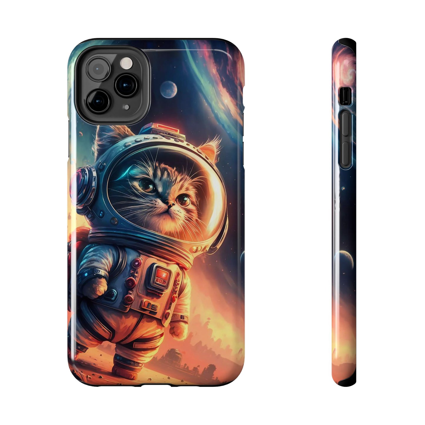 Cosmic Kitty Space Explorer Tough Phone Case