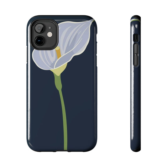 Blue Calla Flower Vector Poster Tough Phone Case