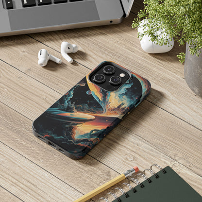 Retro Futuristic Space Odyssey Tough Phone Case