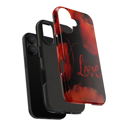 Crimson Love Blossoms Tough Phone Case