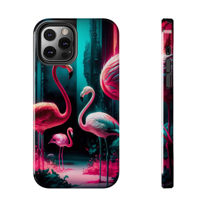 Vibrant Flamingo Gathering Tough Phone Case