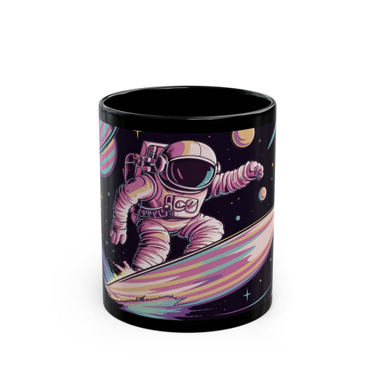 Space Surfing Astronaut Mug – Bold Cosmic Adventure