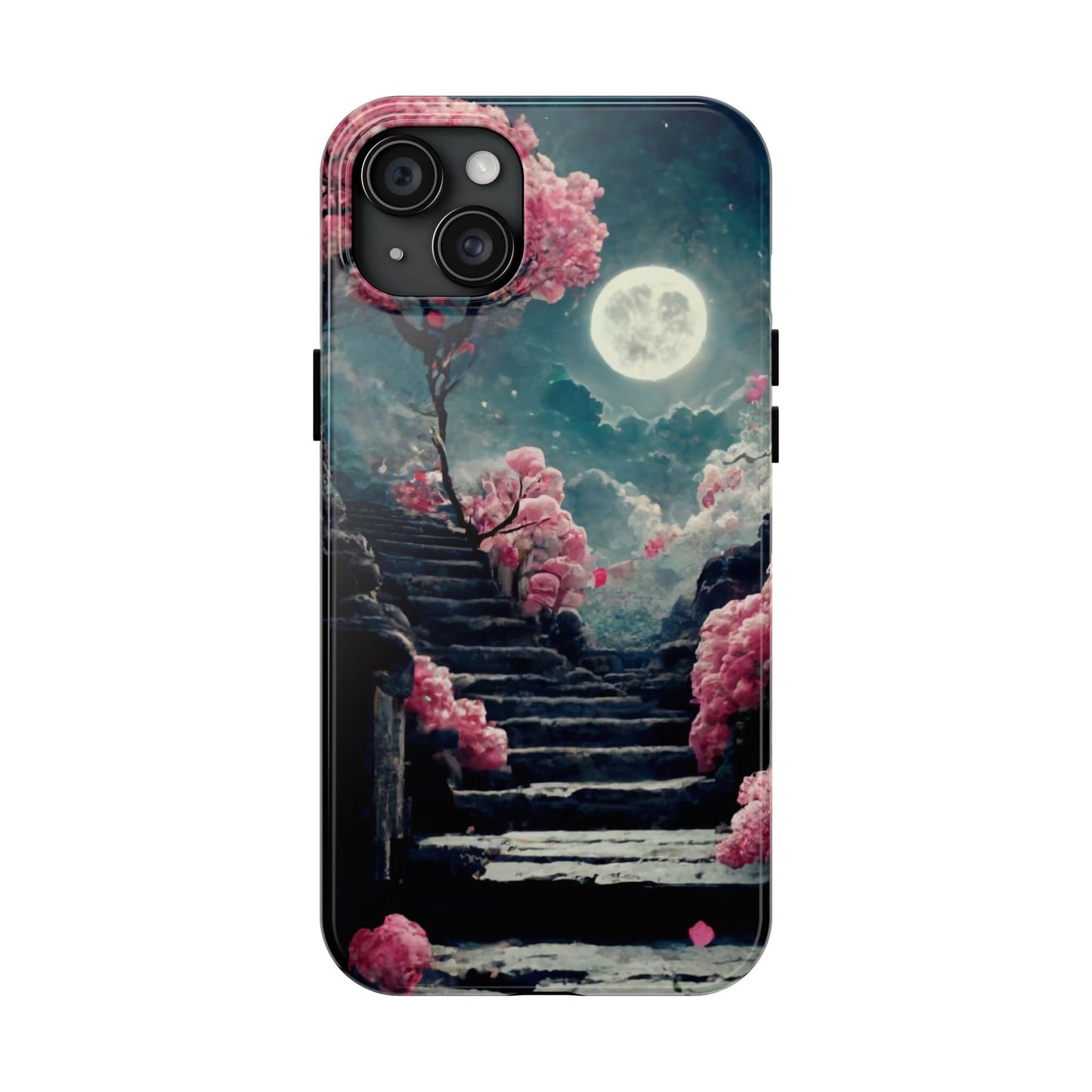 Mountain Path Cherry Blossoms Tough Phone Case