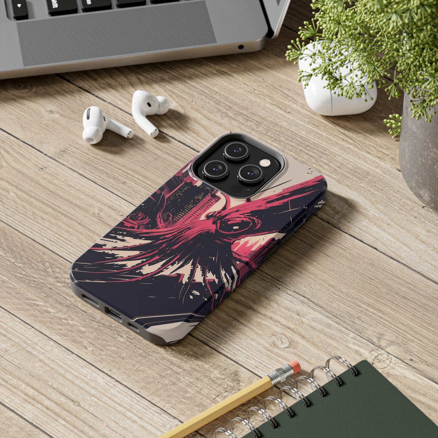 Kraken Rampage Cityscape Tough Phone Case