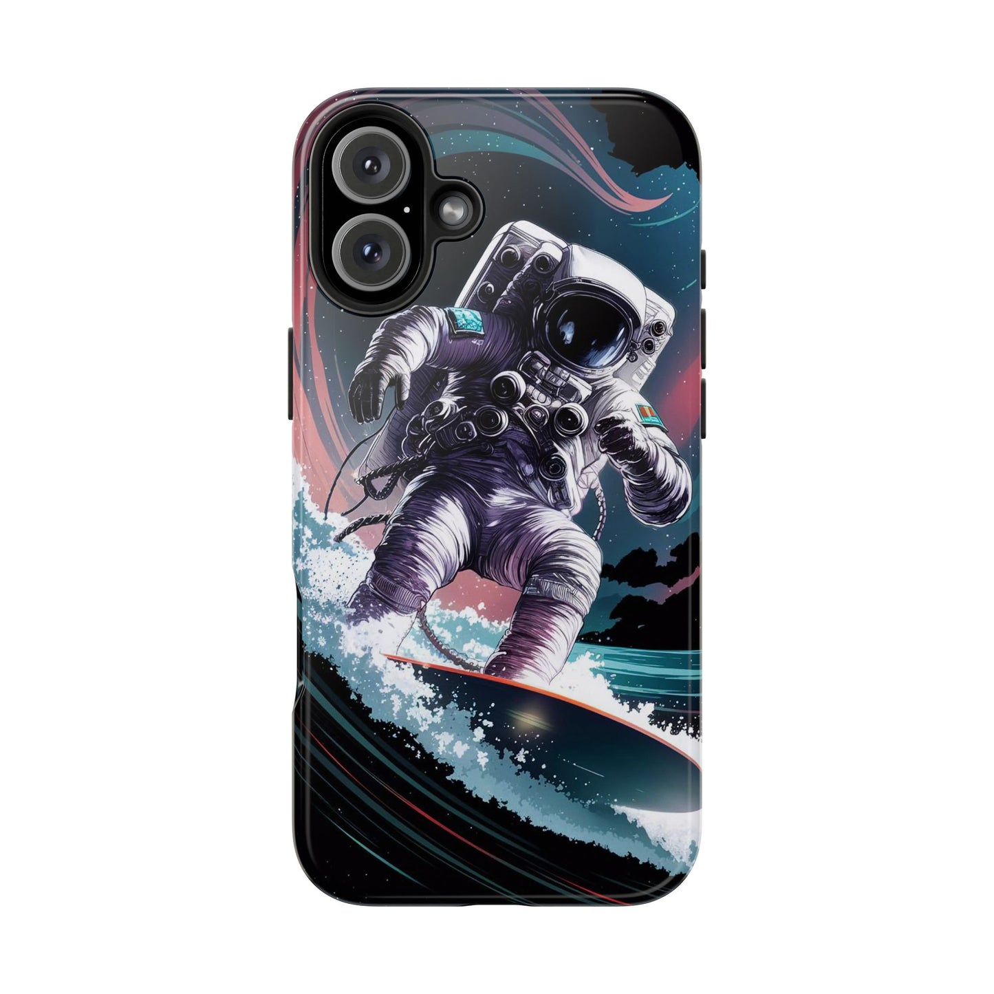 Cosmic Crest Astronaut Wave Rider Tough Phone Case