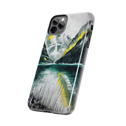 Serene Valley Charcoal Landscape Tough Phone Case