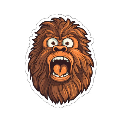 Startled Bigfoot Surprise Sticker