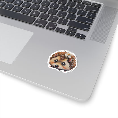 Cheerful Hedgehog Watercolor Cartoon Sticker