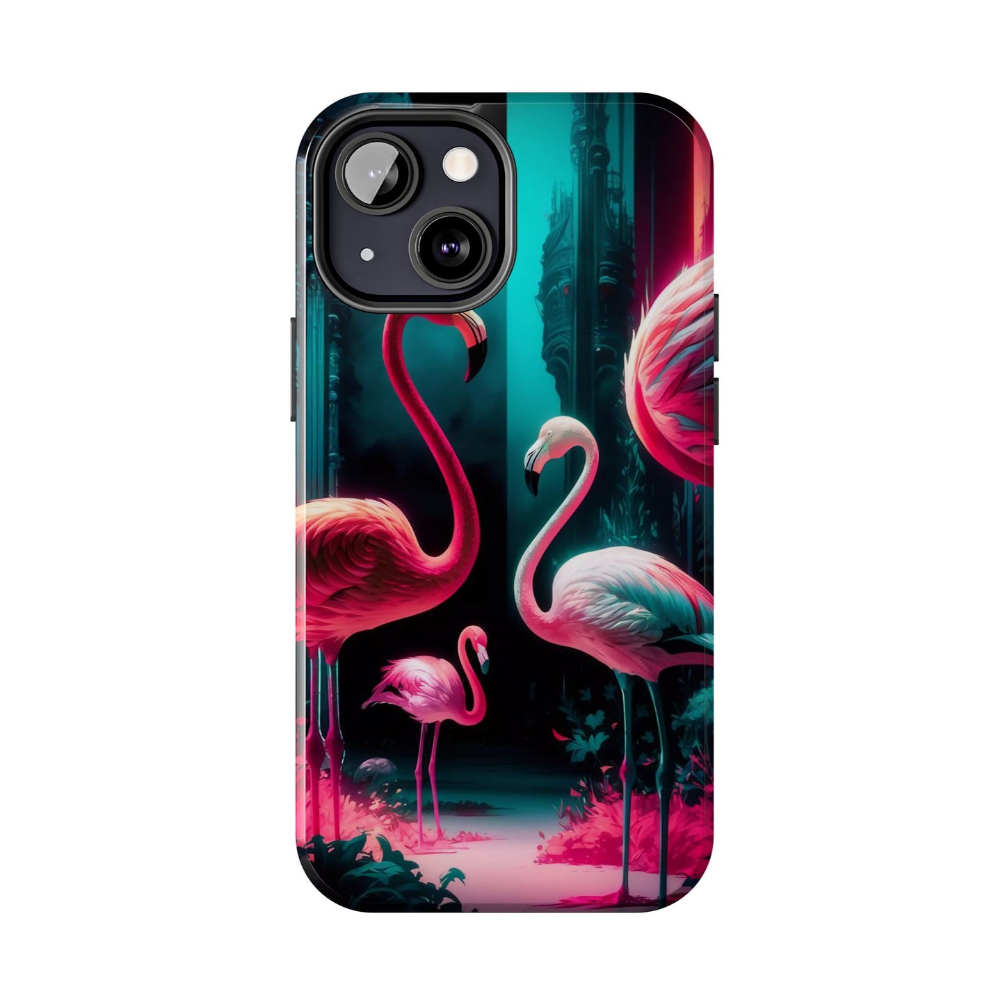 Vibrant Flamingo Gathering Tough Phone Case