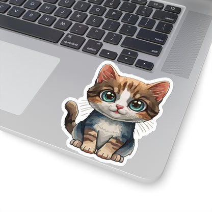 Sweet Kitty Watercolor Cartoon Sticker