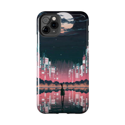 Moonlit Waterfront City Night Tough Phone Case