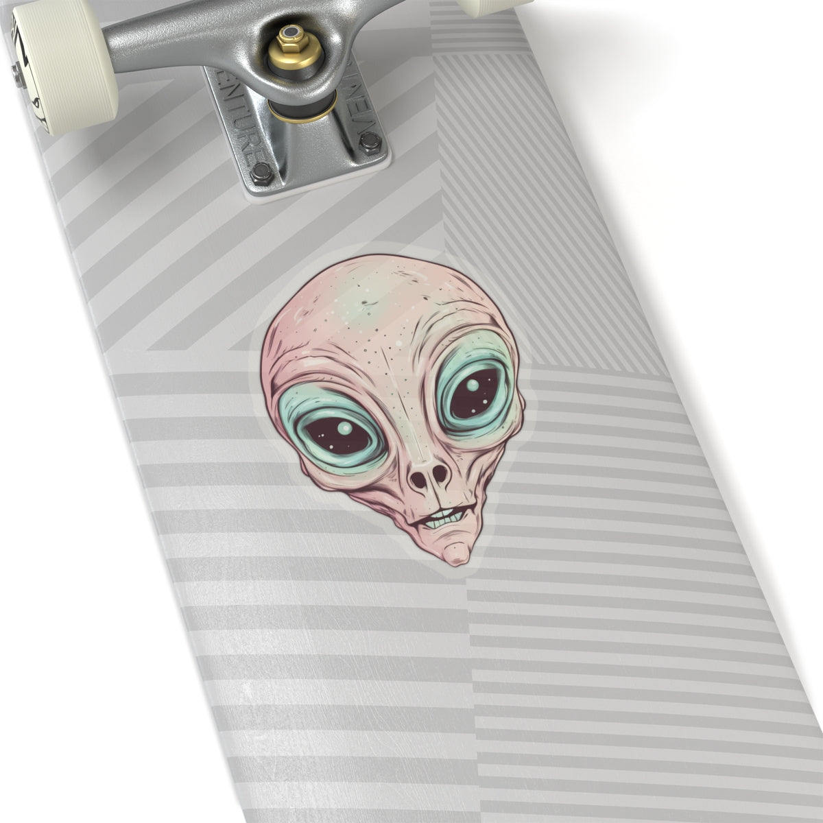 Rosy Alien Head Vinyl Sticker