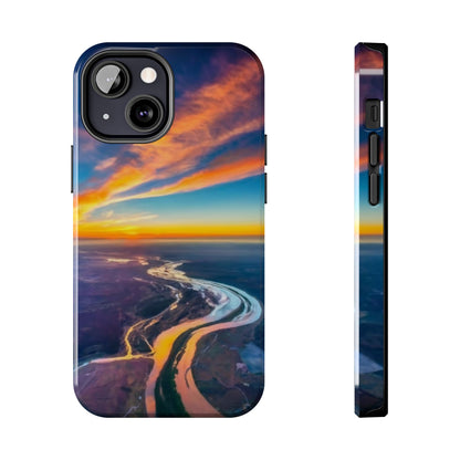 Celestial Sunset Earth View Tough Phone Case