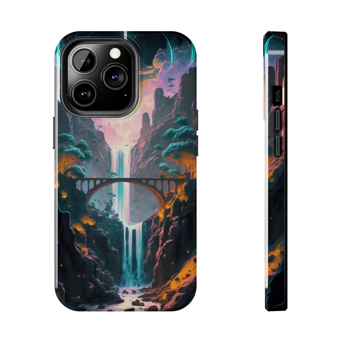 Midnight Cascade Blue Moon Tough Phone Case