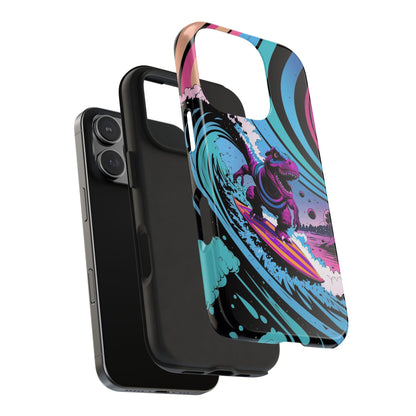 Cosmic T-Rex Surfer Adventure Tough Phone Case