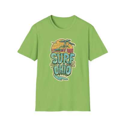 Colorful Sunset Surf Ohio Softstyle Tee