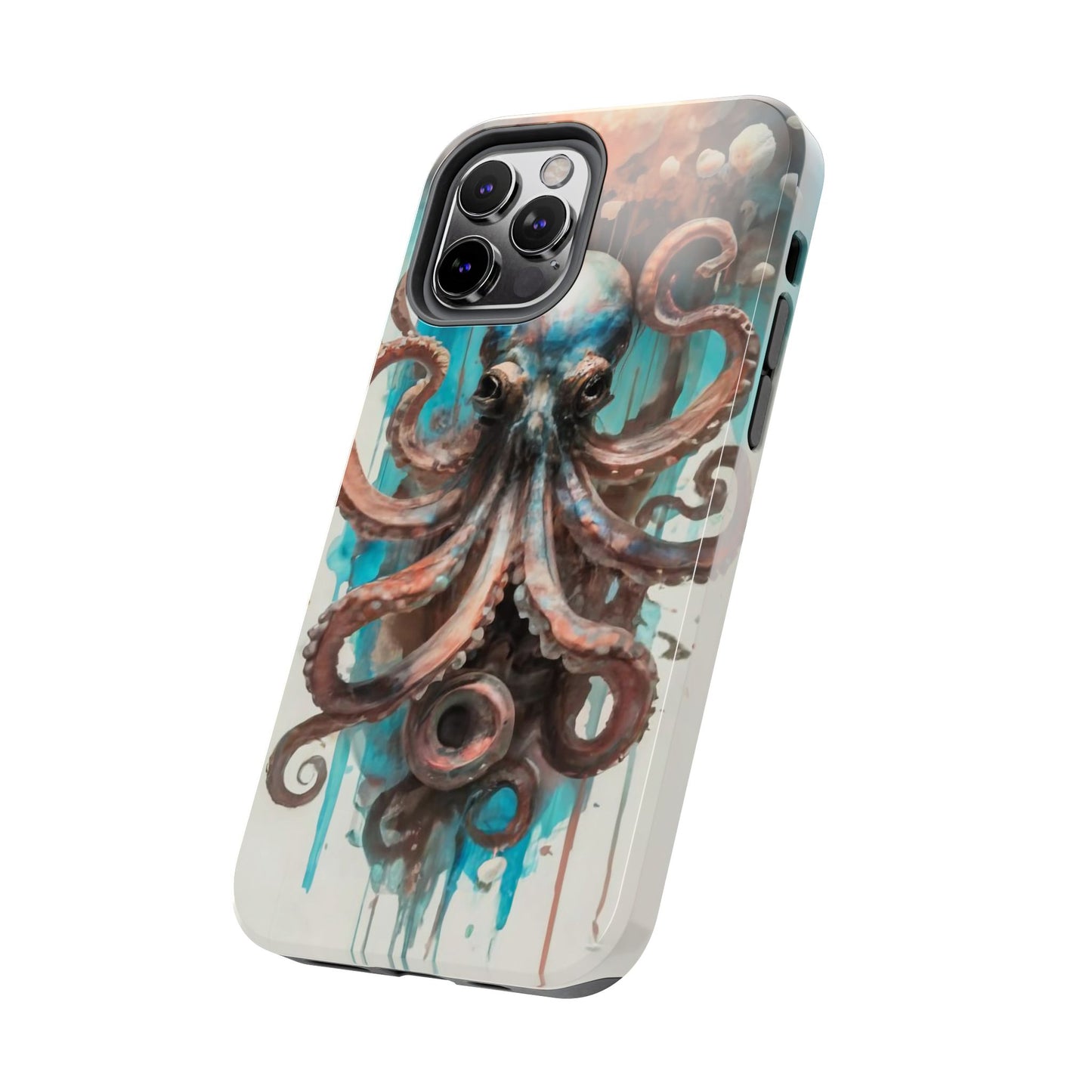 Serene Octopus Watercolor Tough Phone Case