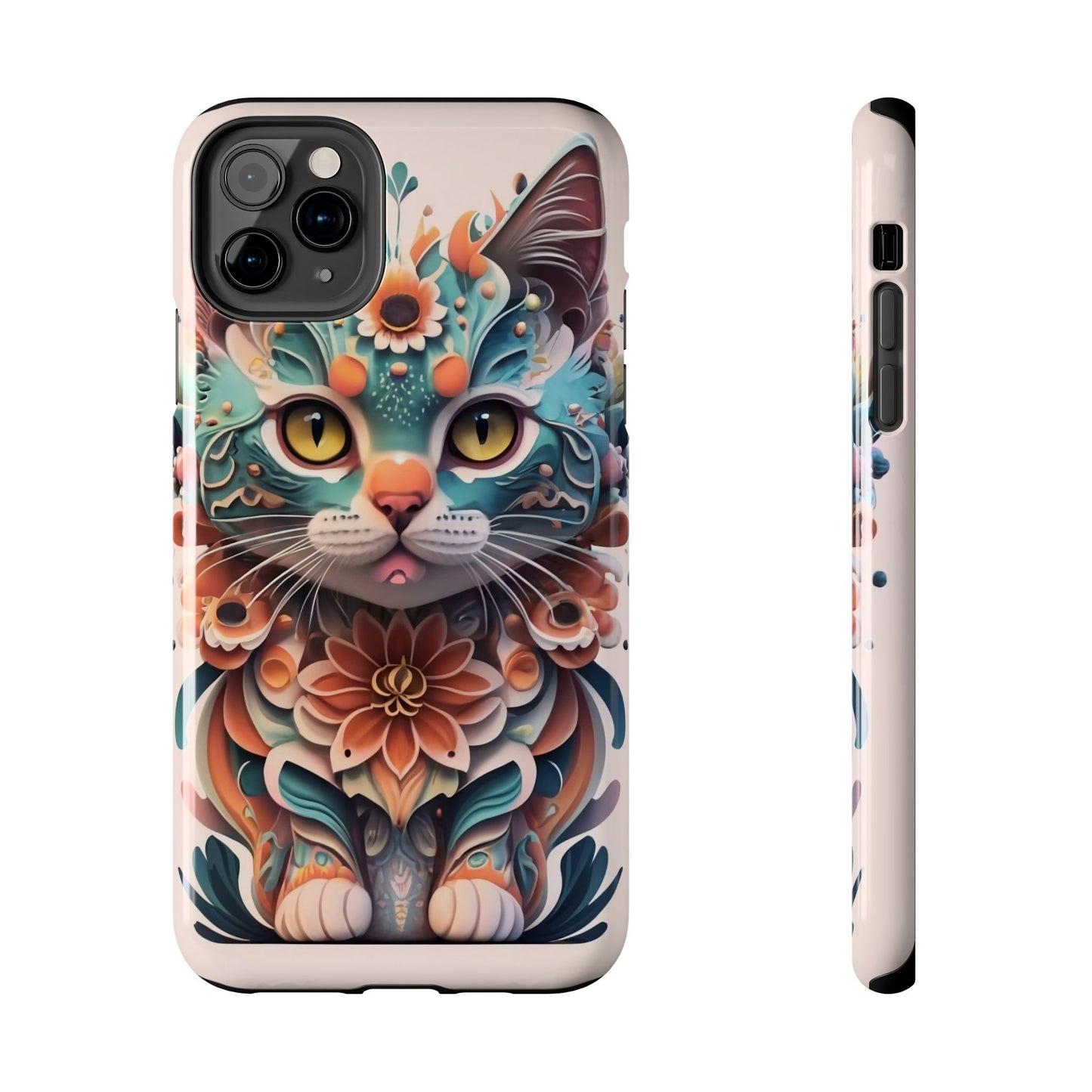 Floral Feline Armor Case