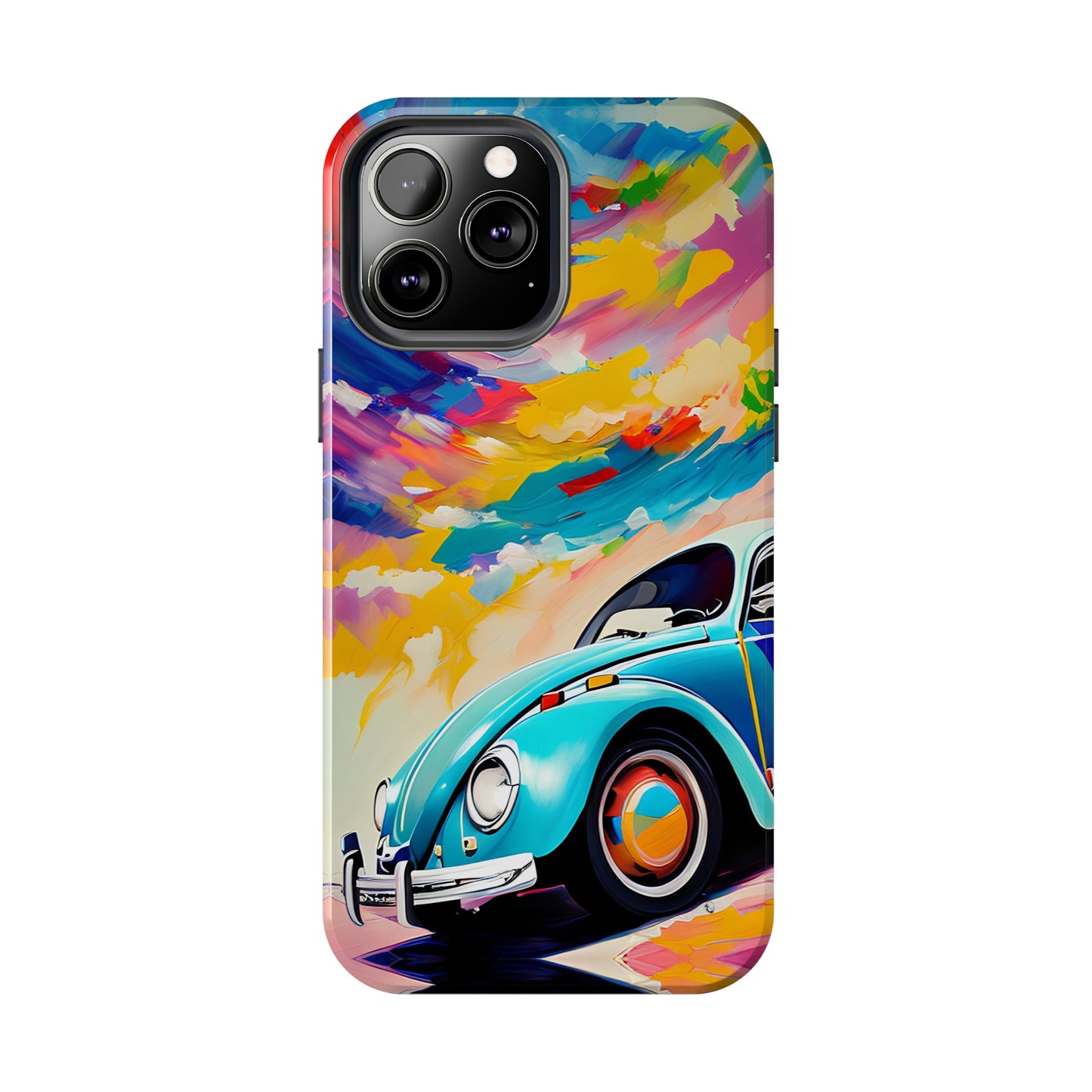 Painted Blue VDub Beetle - Tough Phone Case