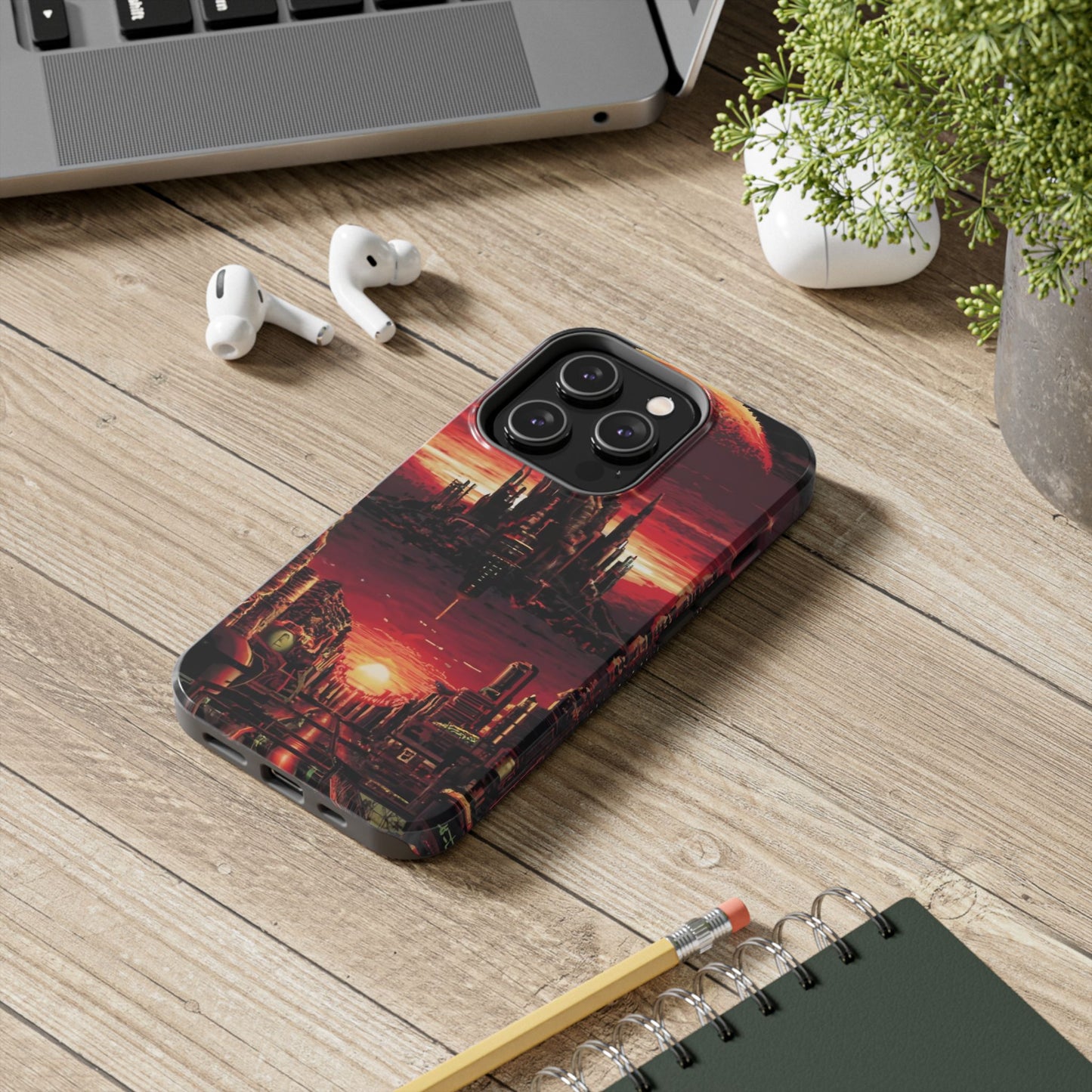 PixelVista Futuristic City Tough Phone Case