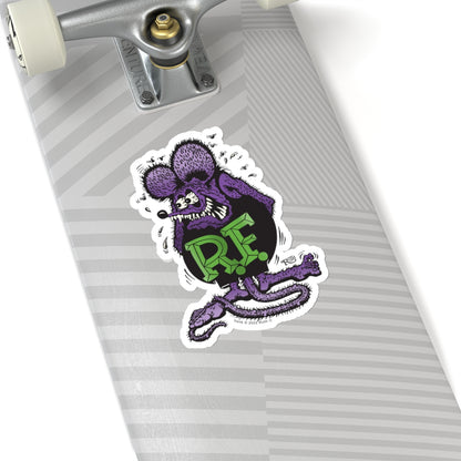 Mysterious Purple & Black Rat Fink Sticker