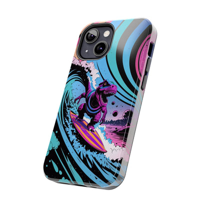 Cosmic T-Rex Surfer Adventure Tough Phone Case