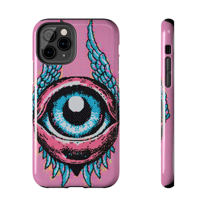 Halftone Horizon Eyeball iPhone Case