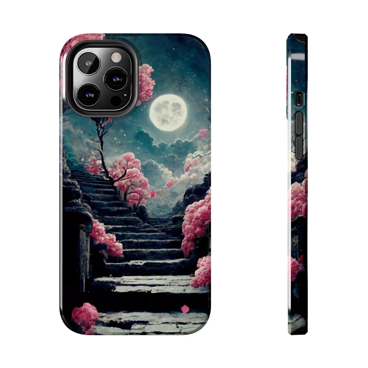 Mountain Path Cherry Blossoms Tough Phone Case